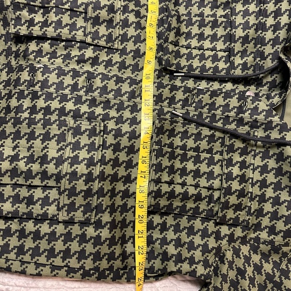 Adidas x Ivy Park Twill Heavyweight Jacket Green & Black Houndstooth Sz S NWT - Picture 15 of 17